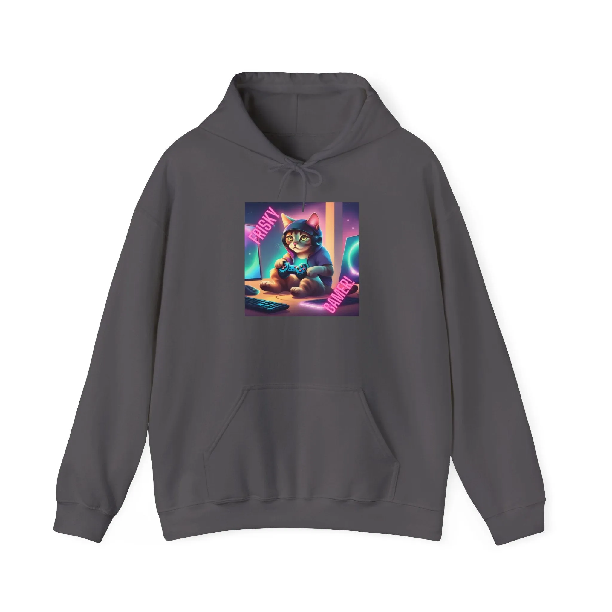 Playful Cat Gamer Hoodie - Unisex Heavy Blend™ Sweatshirt for Cozy Comfort