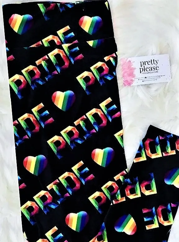 Pride Rainbow Super SOFT Leggings OS TC Plus rts LGBTQ