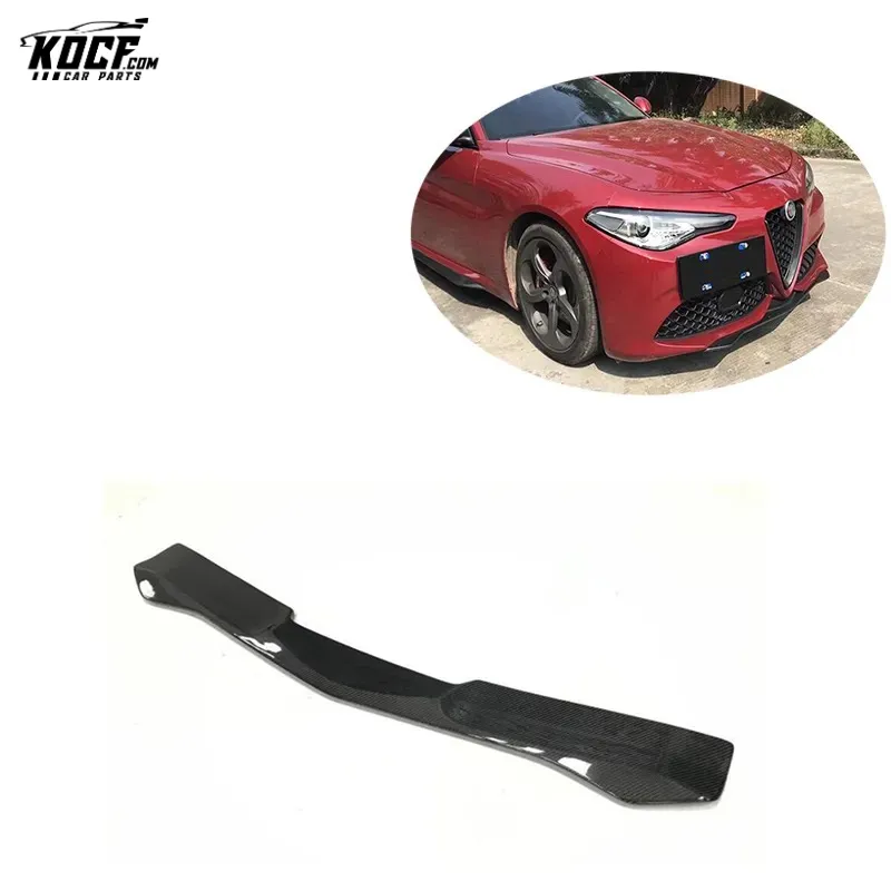 QV style Carbon Fiber Front Bumper Lower Splitter Spoiler Lip For Alfa Romeo Sport 17-19