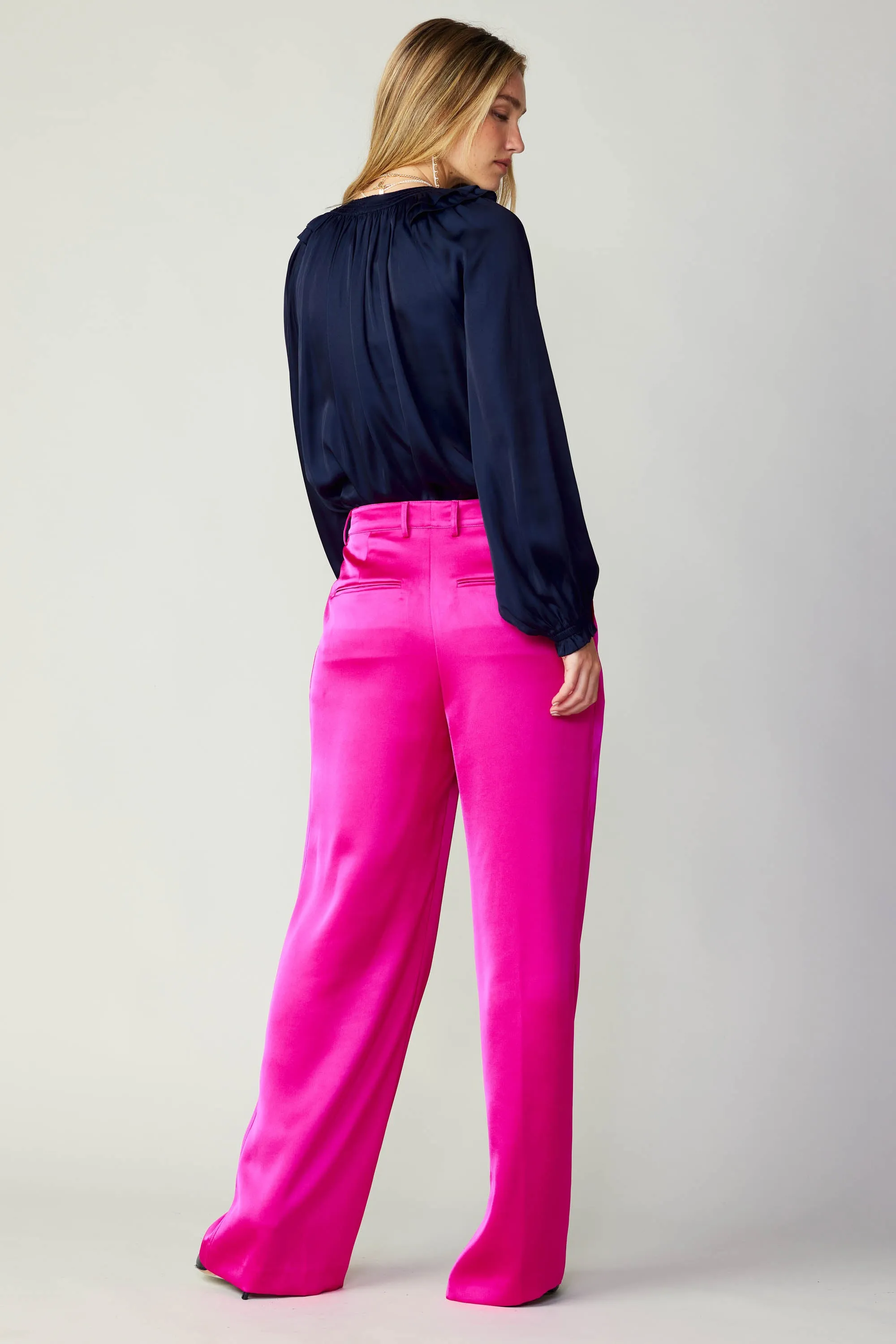 Silky Pintucked Trouser