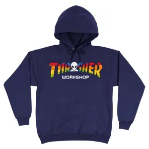 Thrasher X AWS Spectrum Hoodie - Navy Blue