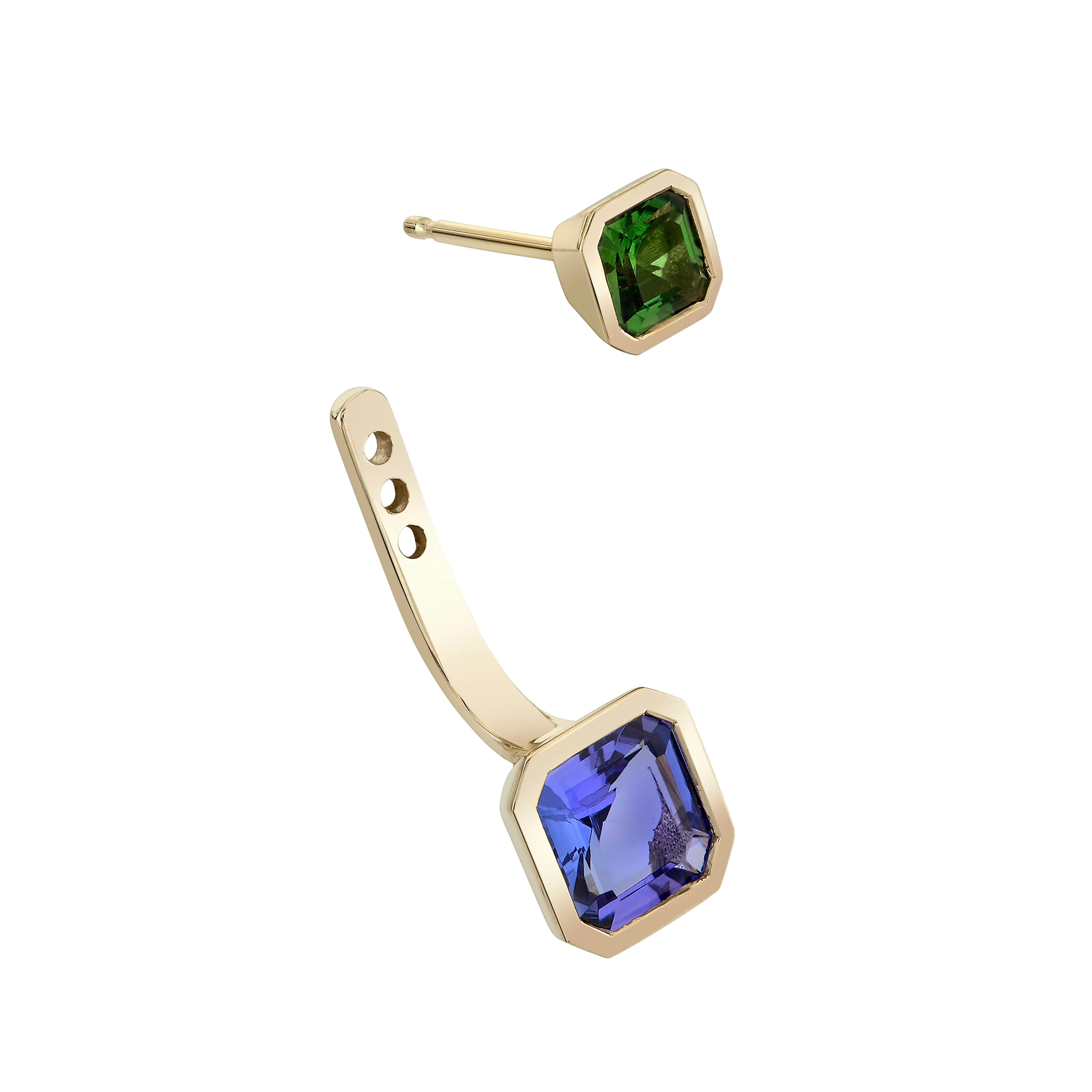 Toi et Moi Fern Gemstone Earring Set