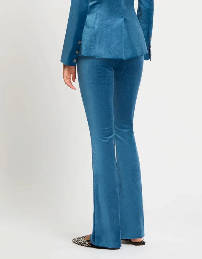 Toni Pant Blue Velvet - Australian Made