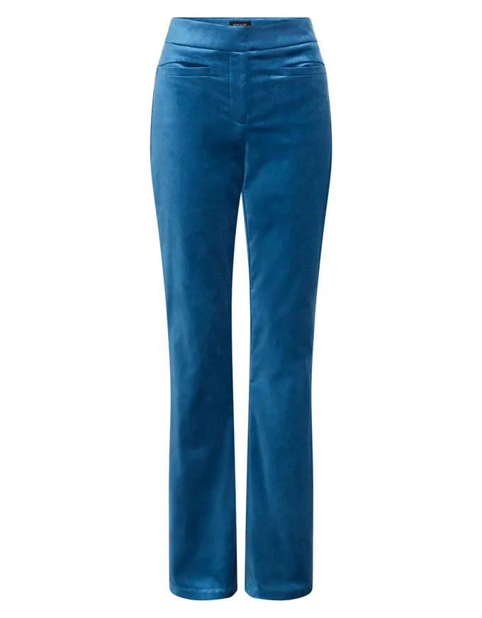 Toni Pant Blue Velvet - Australian Made