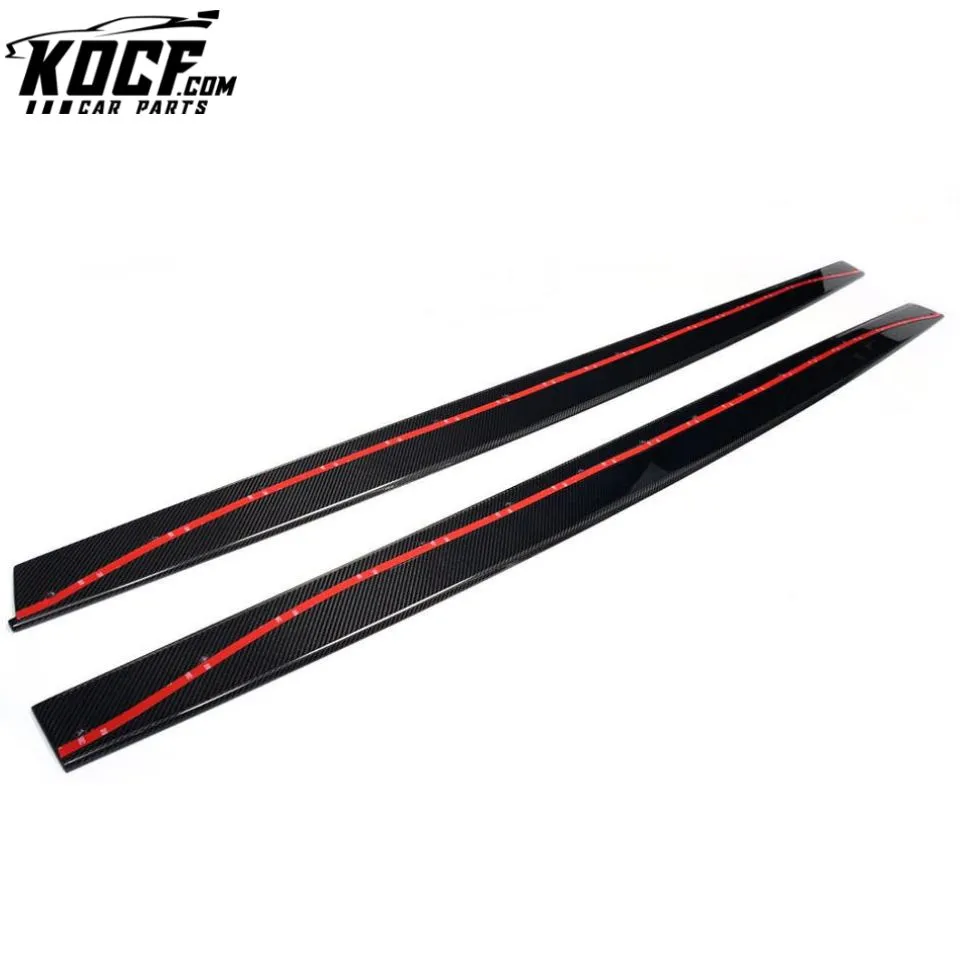 V Style F80 F83 Carbon Fiber Body Kits Front Rear Bumper Lip Spoiler Side Skirts for BMW M3 M4